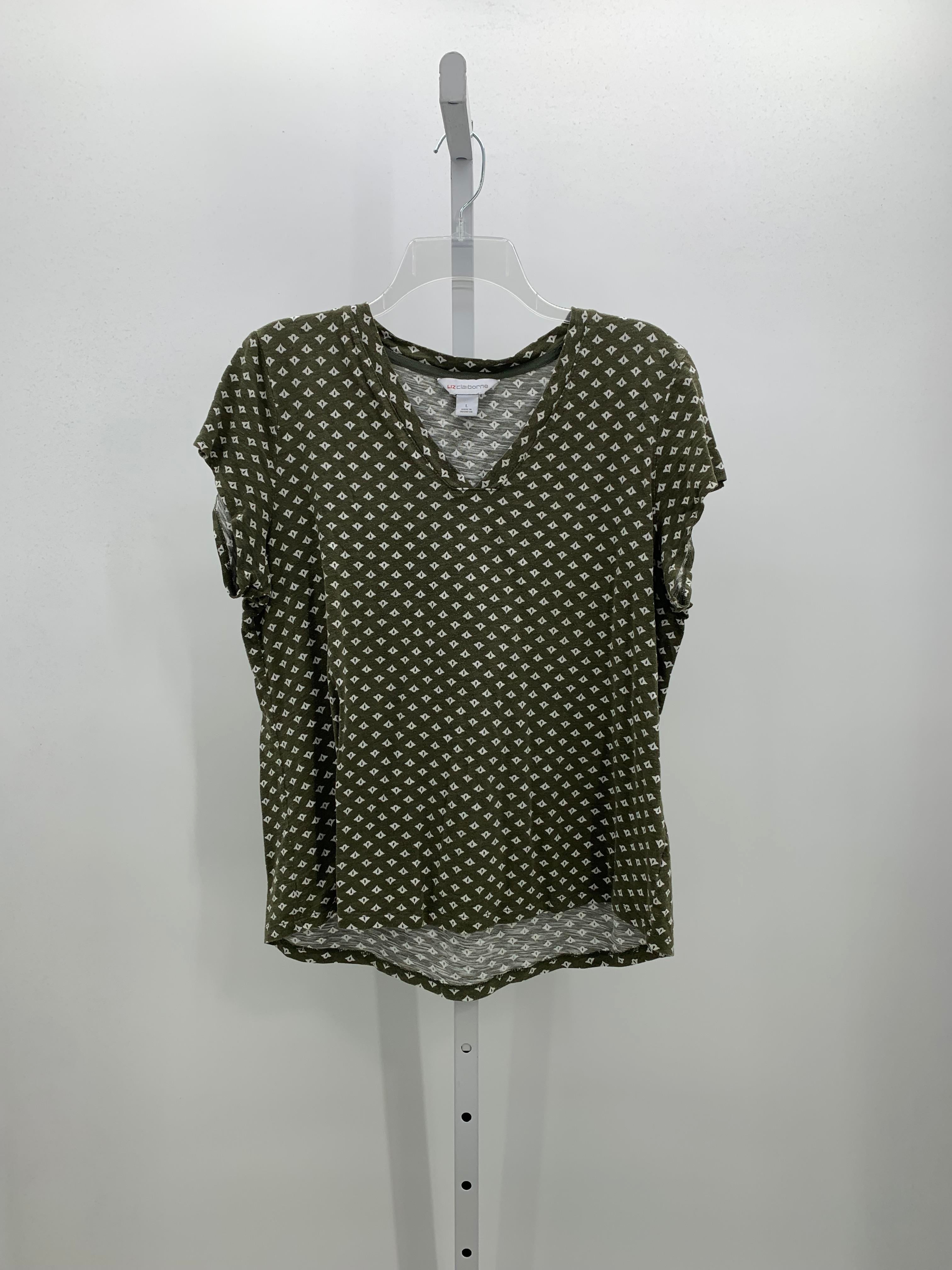 Liz Claiborne Size Large Misses Short Sleeve Shirt