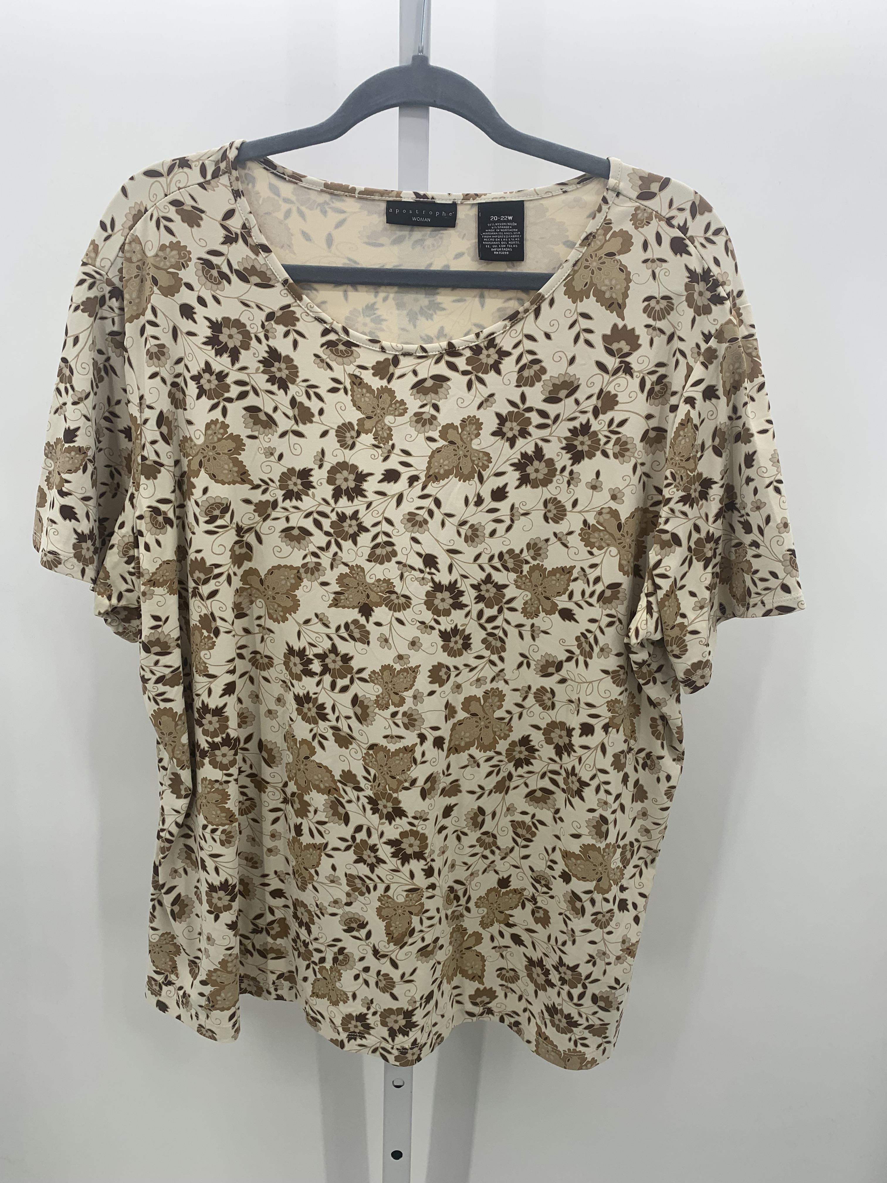 Apostrophe Size 20/22 W Womens Short Sleeve Shirt