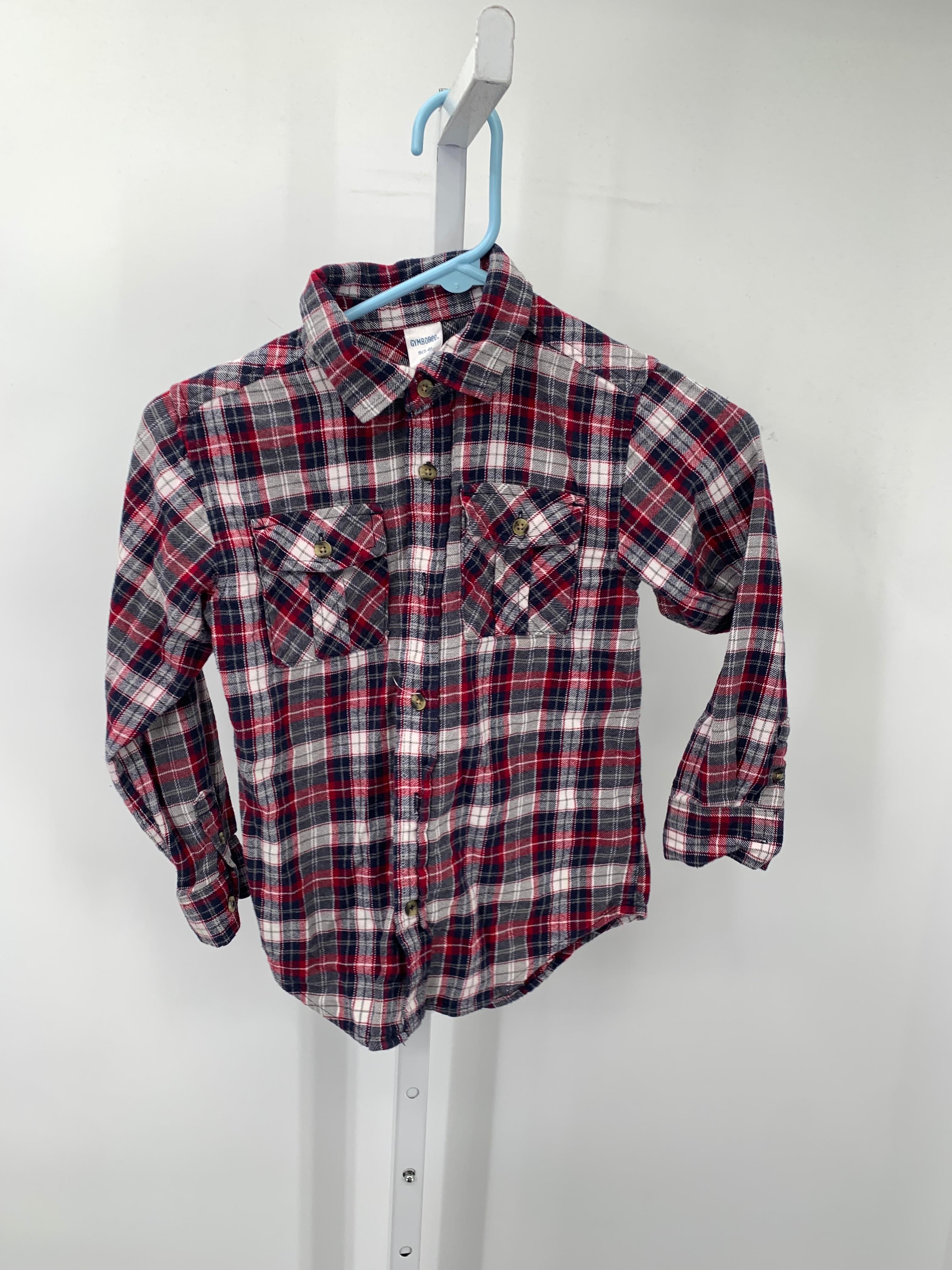 GREY RED PLAID