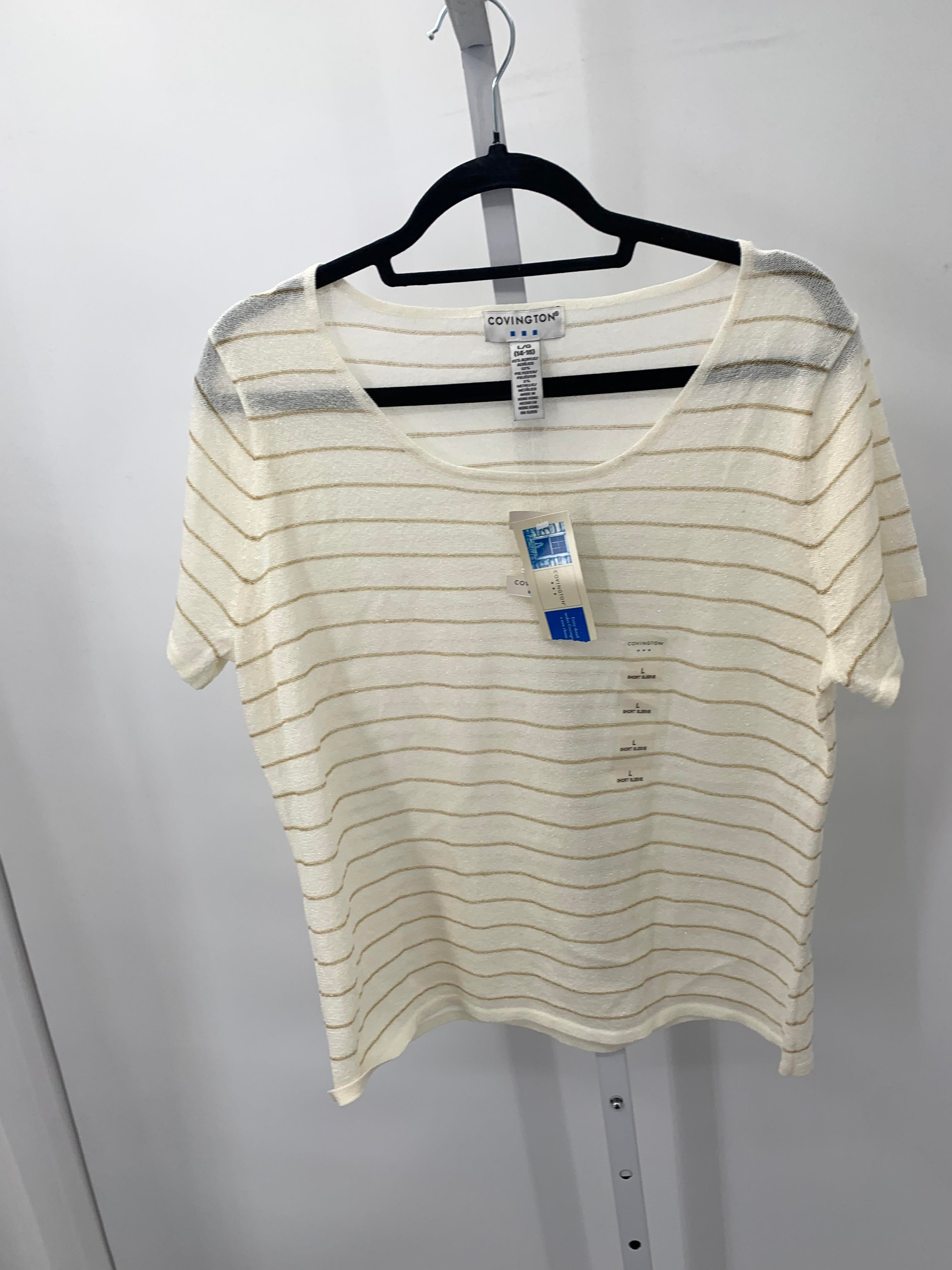 Covington Size Large Misses Short Slv Sweater