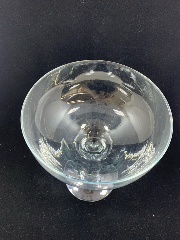 LARGE CLEAR GLASS CHAMPAGNE GLASS DECOR.