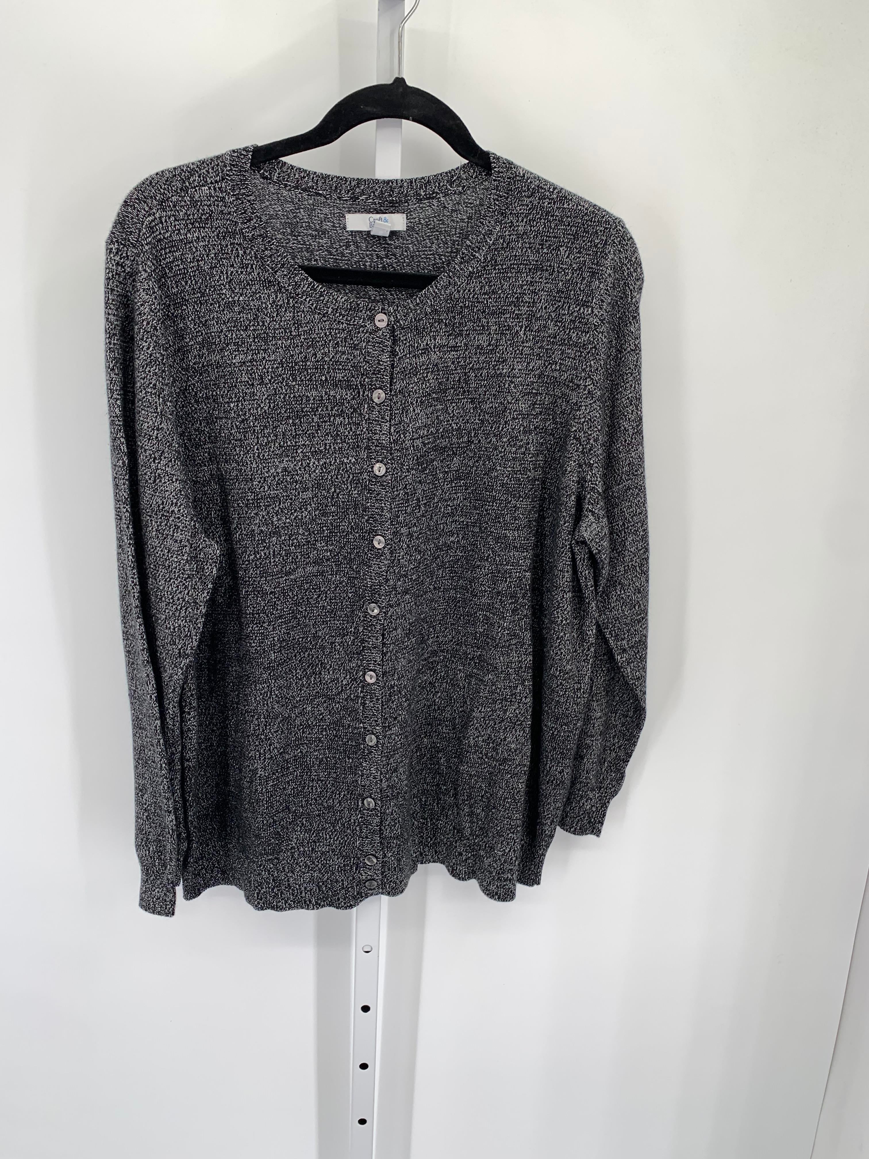 Croft & Barrow Size 1X Womens Long Slv Sweater