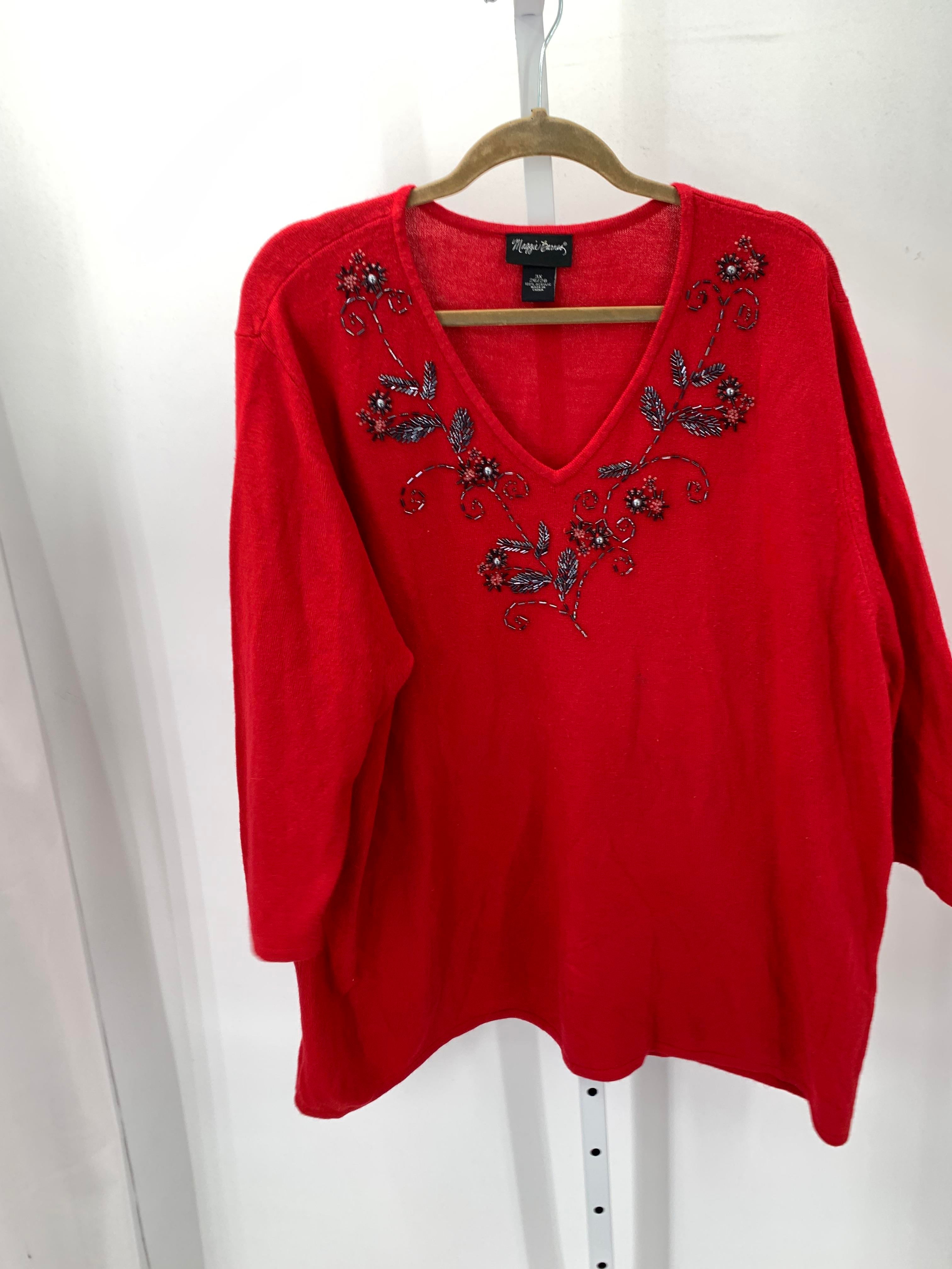Maggie Barnes Size 3X Womens Long Slv Sweater