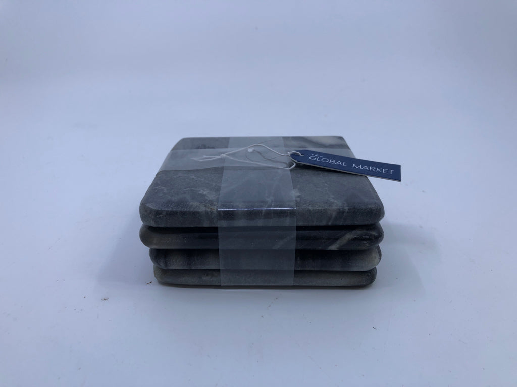 4 NIP MARBLE COASTERS.
