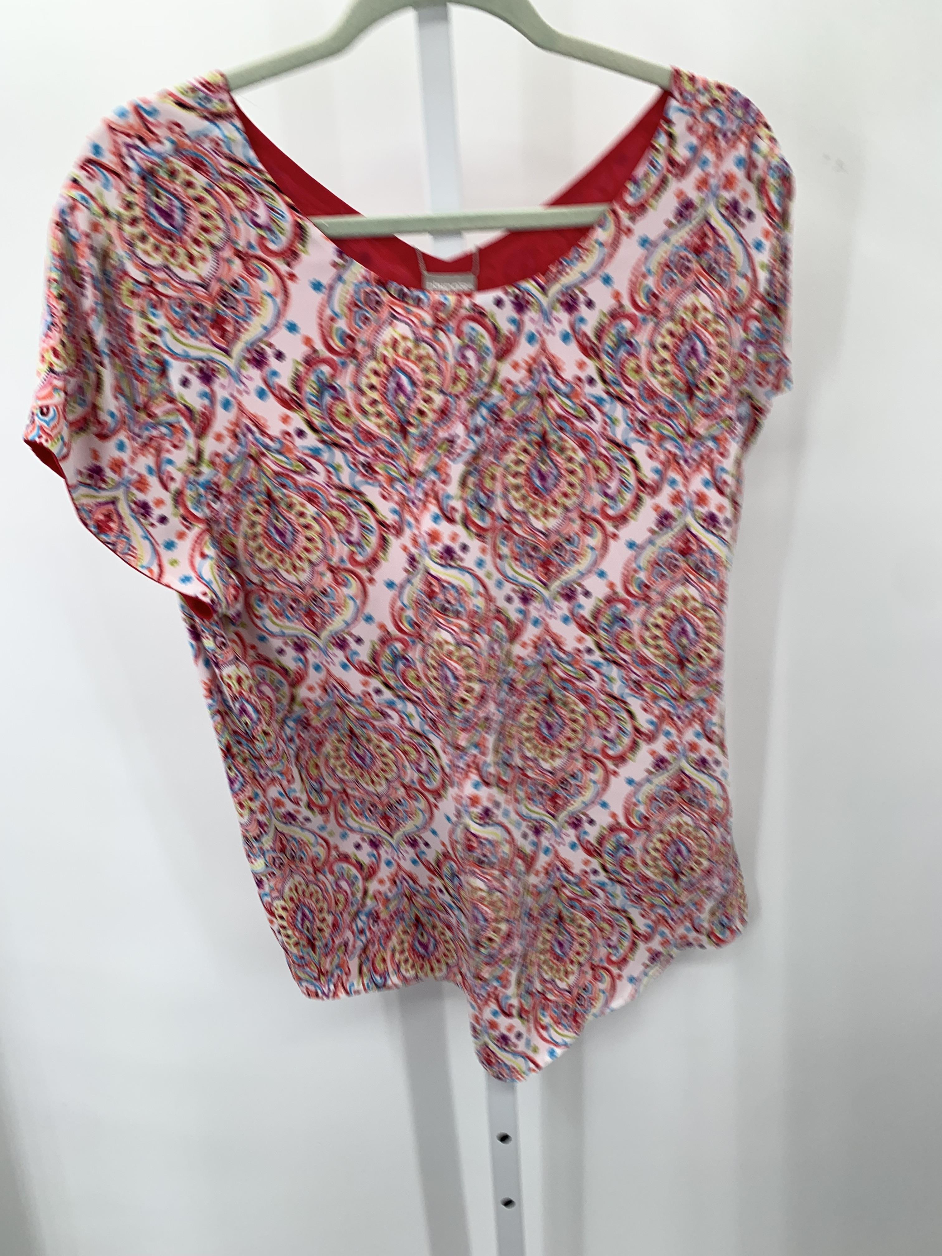 Chico's Size 12 Misses Short Sleeve Shirt