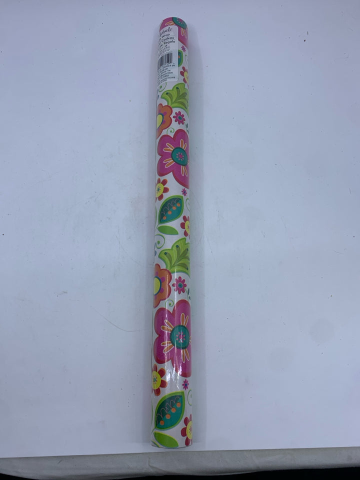 PINK FLORAL WRAPPING PAPER.