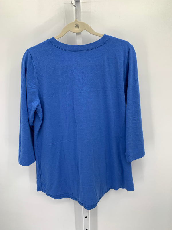 Susan Graver Size Large Misses 3/4 Sleeve Shirt