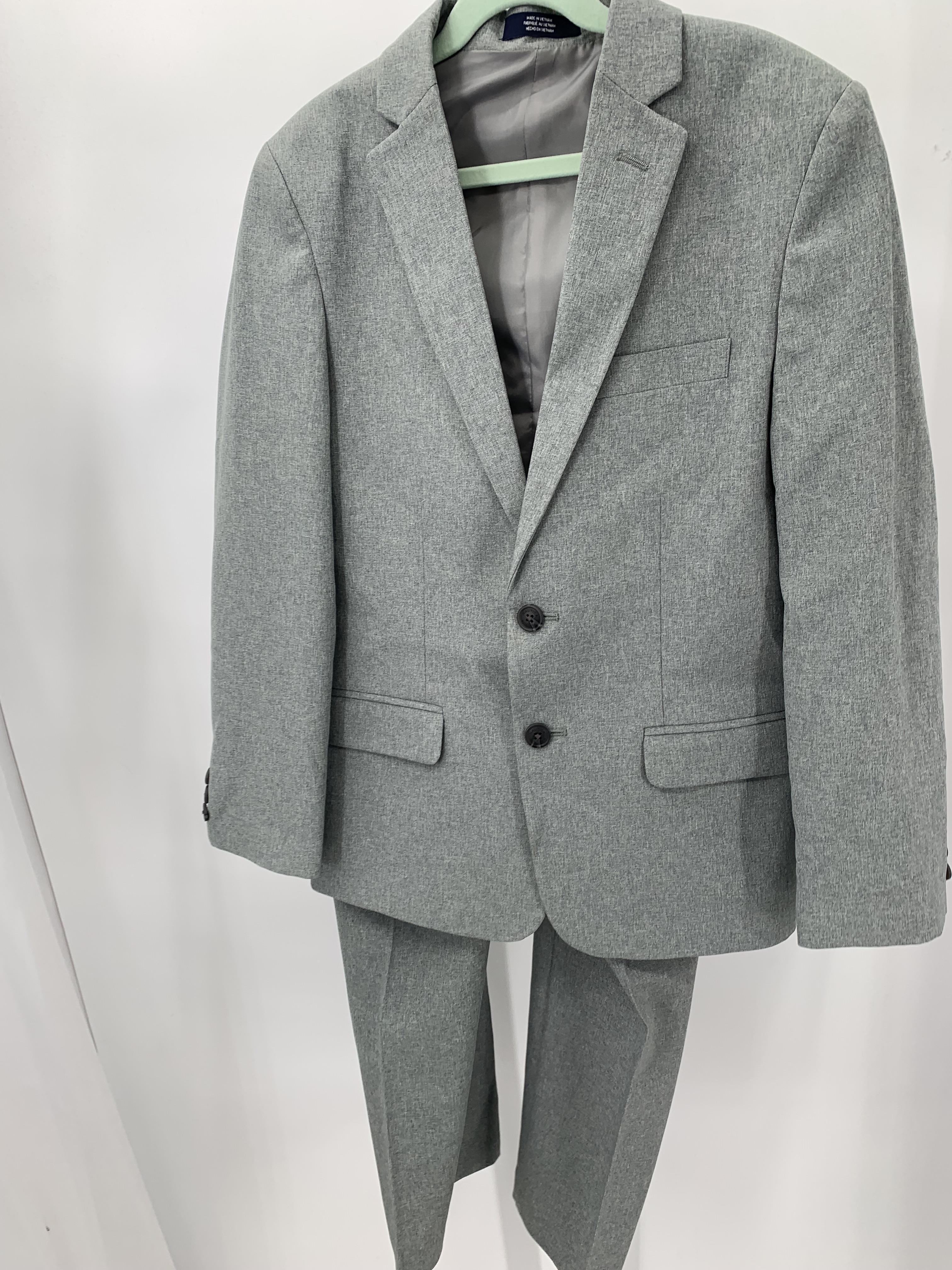 BUTTON BLAZER FLAT FRONT PANTS
