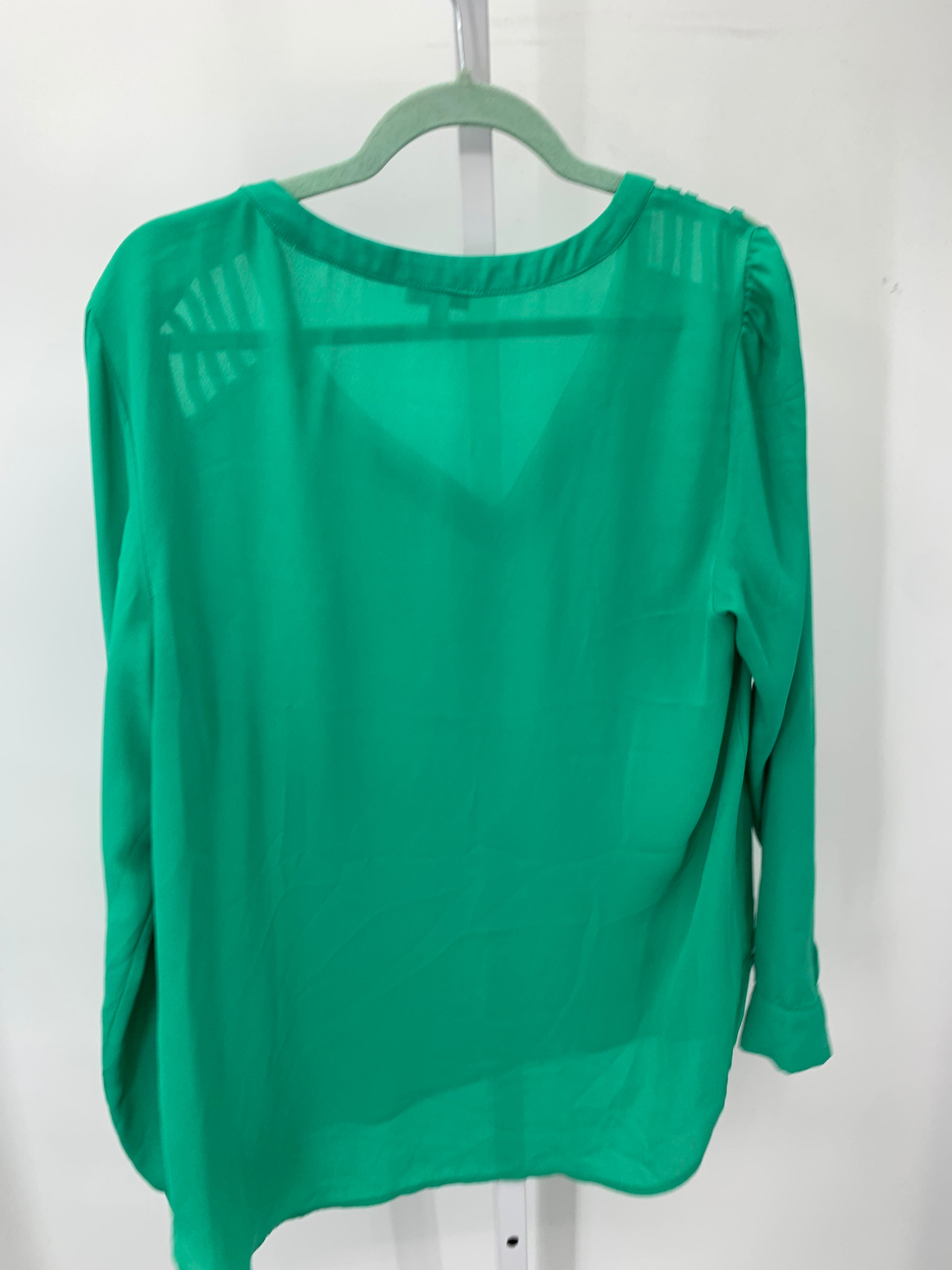 Lily White Size Extra Large Misses Long Sleeve Shirt