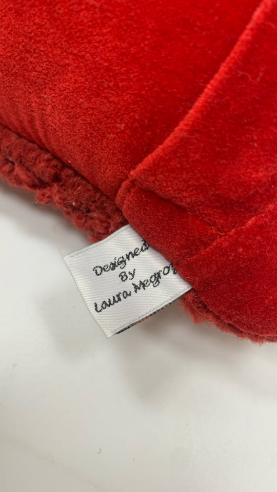"LAB BUDDIES" HOOKED WOOL PILLOW.