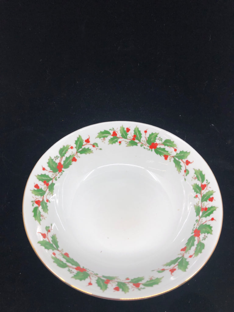 CHINA PEARL MISTLETOE SERVING BOWL.