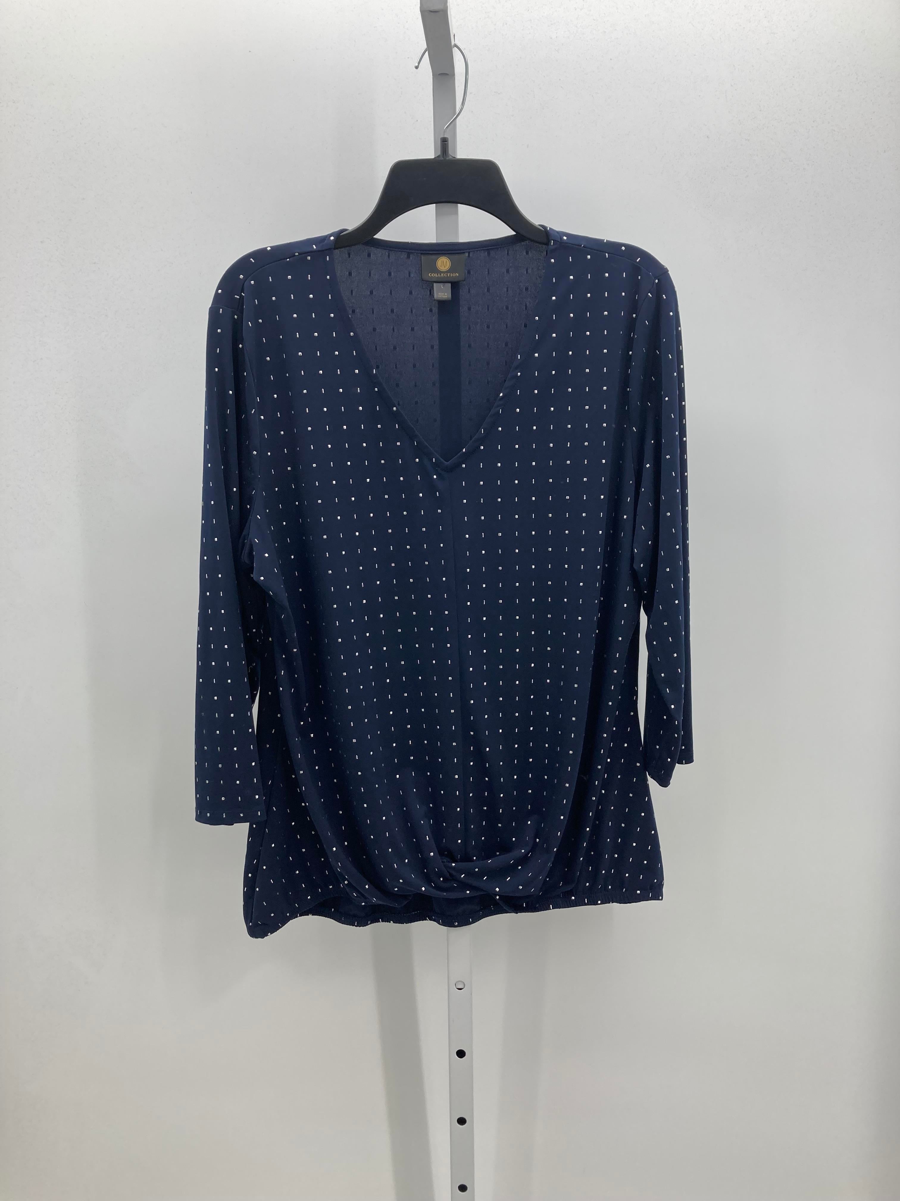 JM Collection Size Large Misses 3/4 Sleeve Shirt