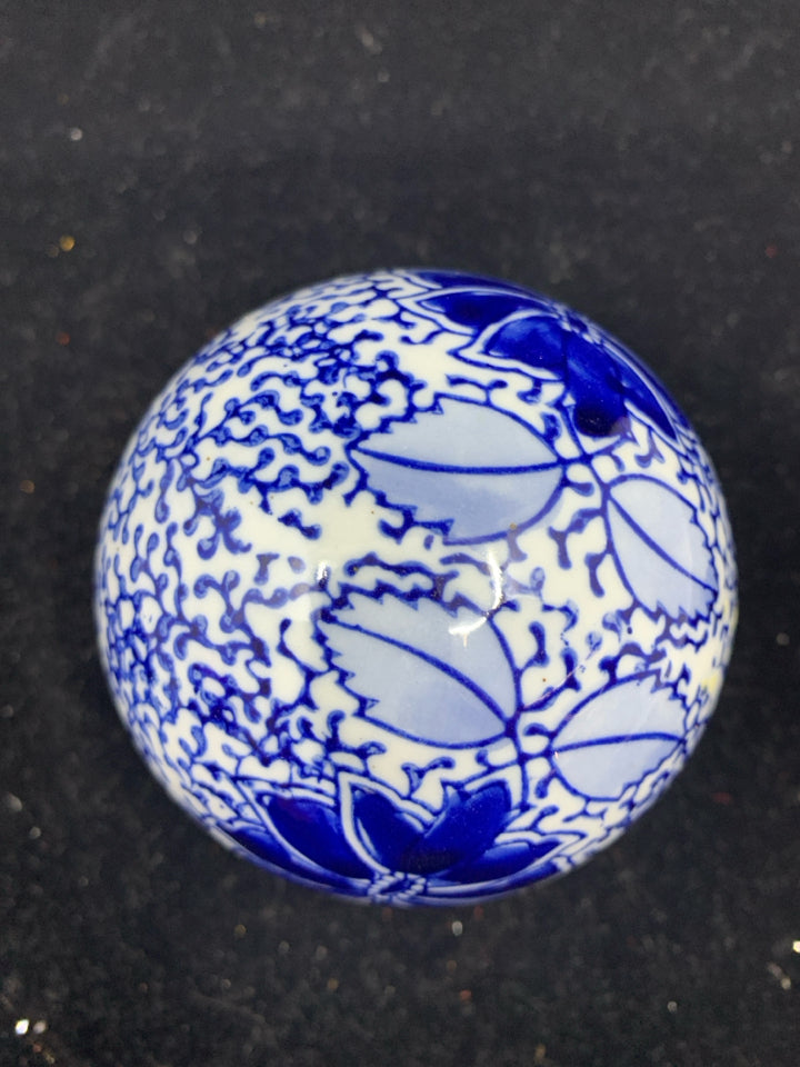 BLUE CERAMIC BALL.