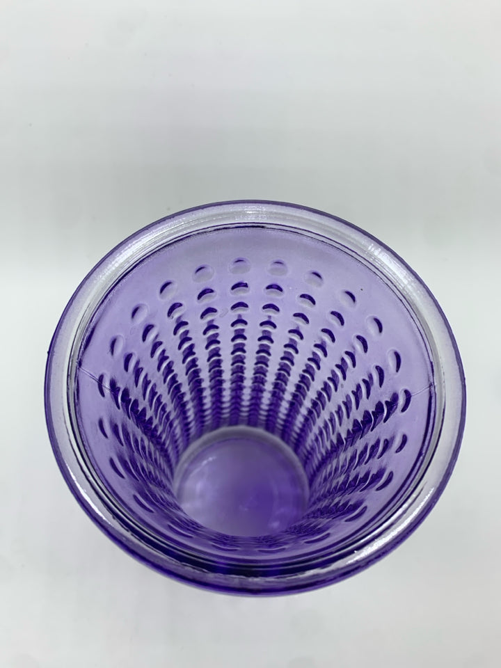 TEXTURED PURPLE VASE.