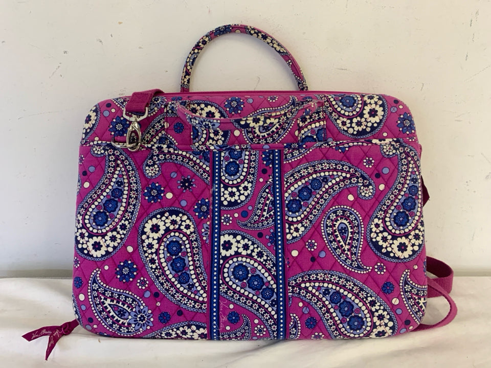 PURPLE PAISLEY "BOYSENBERRY" LAPTOP BRIEFCASE.