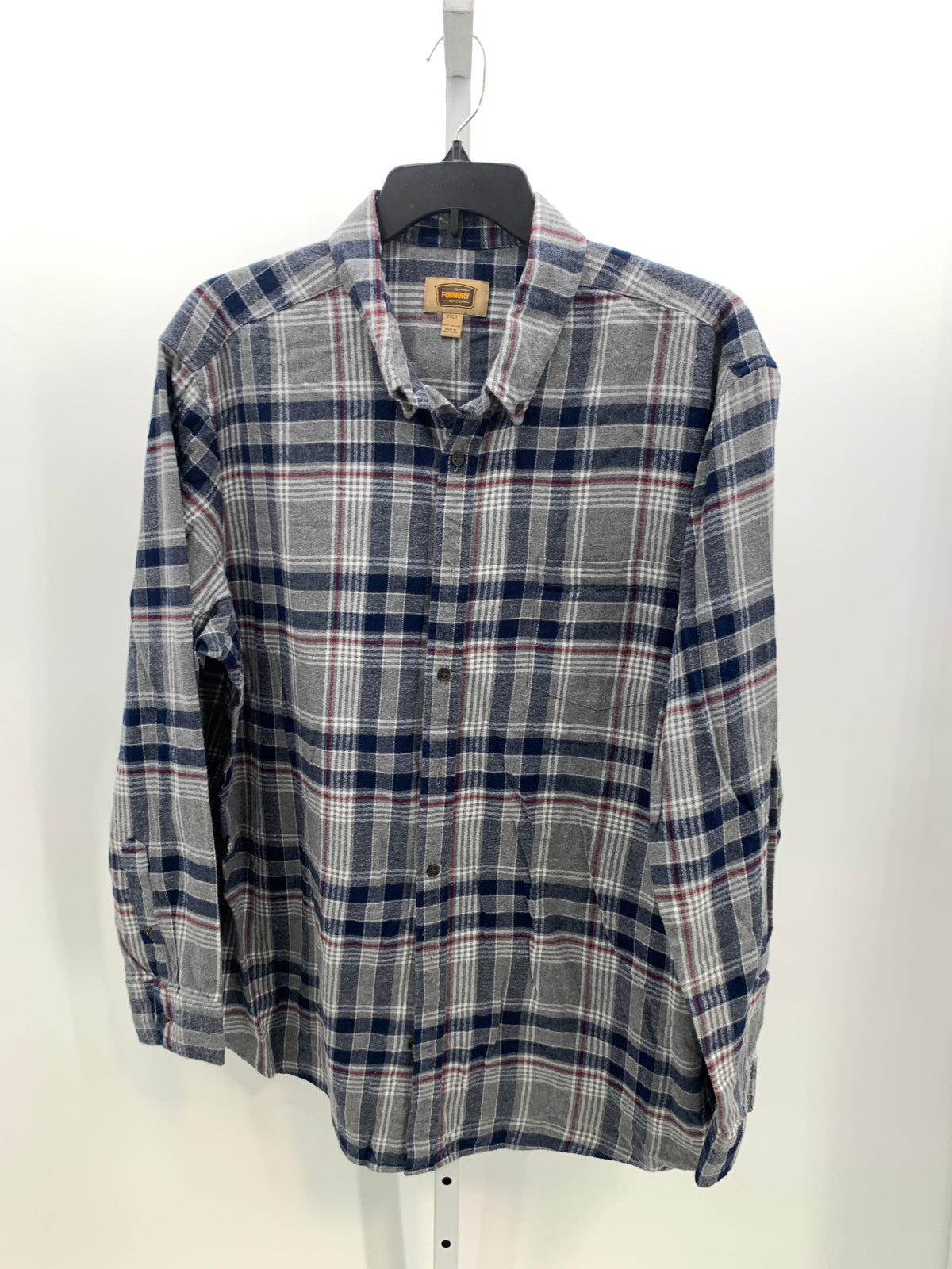 TALL PLAID BTN DOWN.