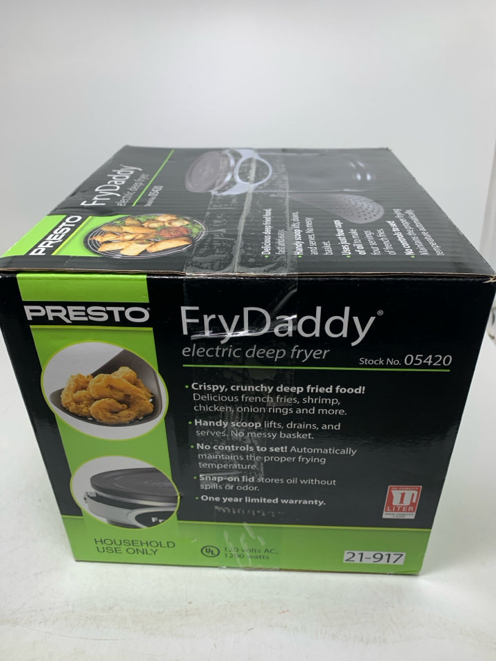 NIB PRESTO ELECTRIC DEEP FRYER.