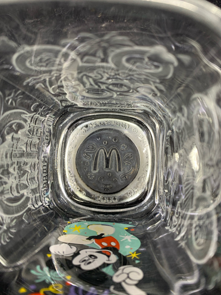 EMBOSSED MICKEY MOUSE GLASS.