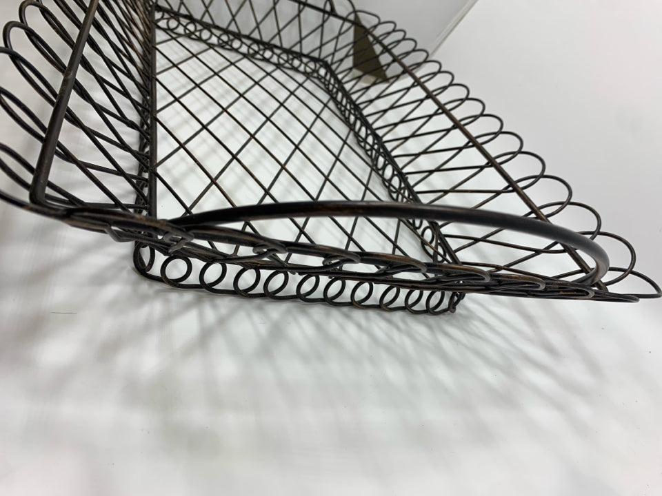 COPPER-BRUSHED METAL TRAY.