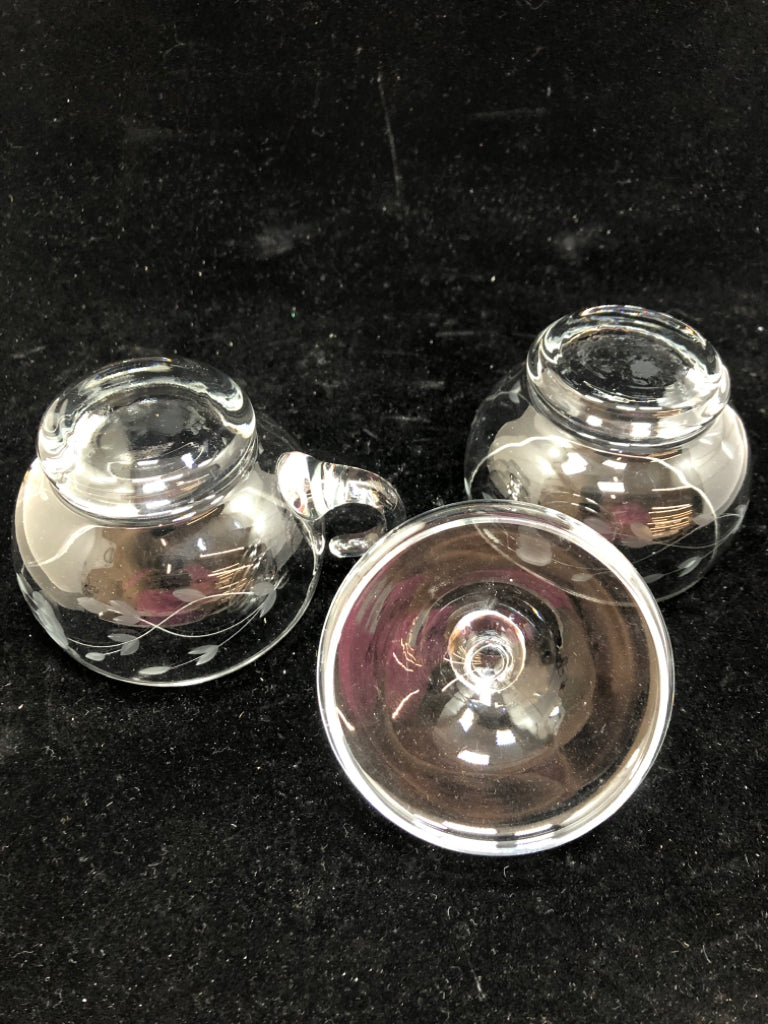 VTG GLASS CREAM & SUGAR.