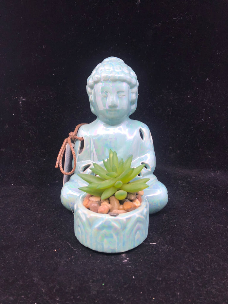 NIP HOME  DECOR GINGER LILLY BUDDHA W/ SUCCULENT