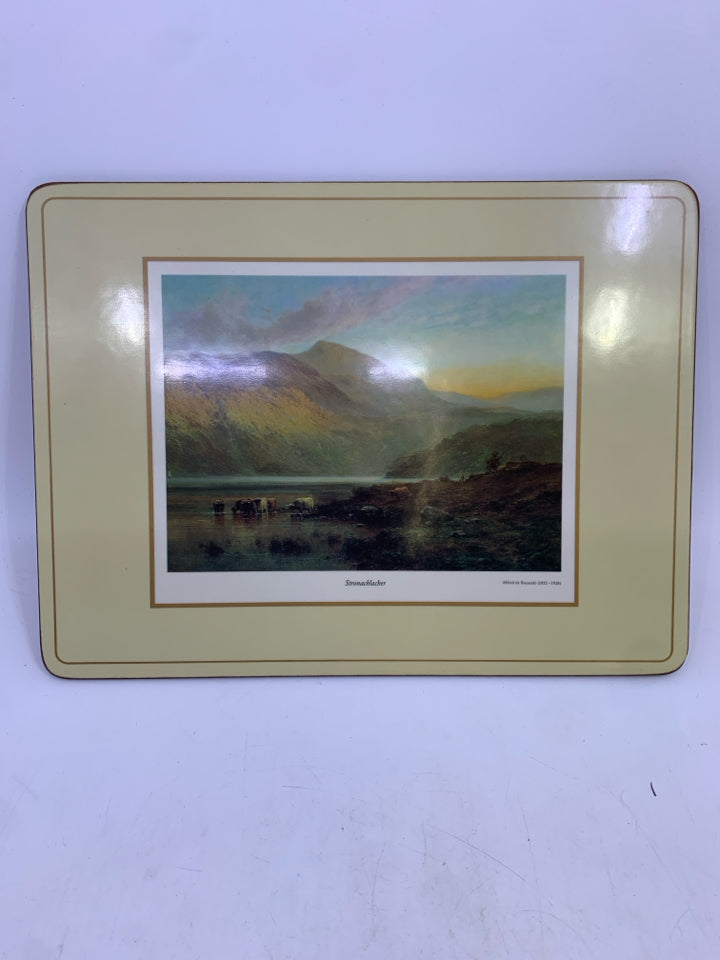 RECTANGLE TRIVET "STRONCHLACHER" MOUNTAIN CORK BACK.
