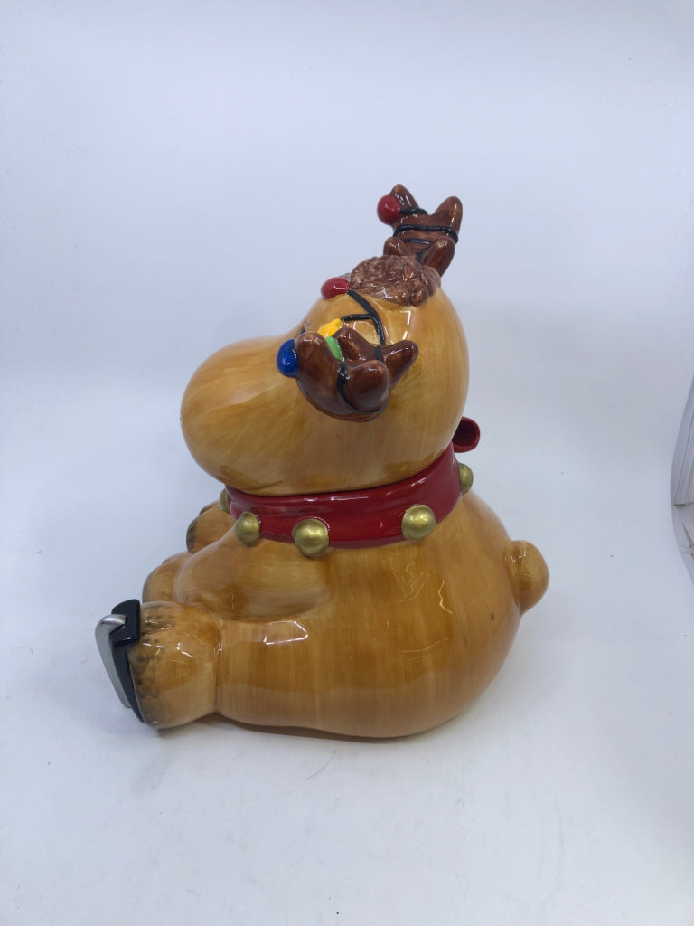 REINDEER COOKIE JAR.
