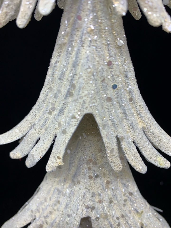 METAL WHITE GLITTER TREE.
