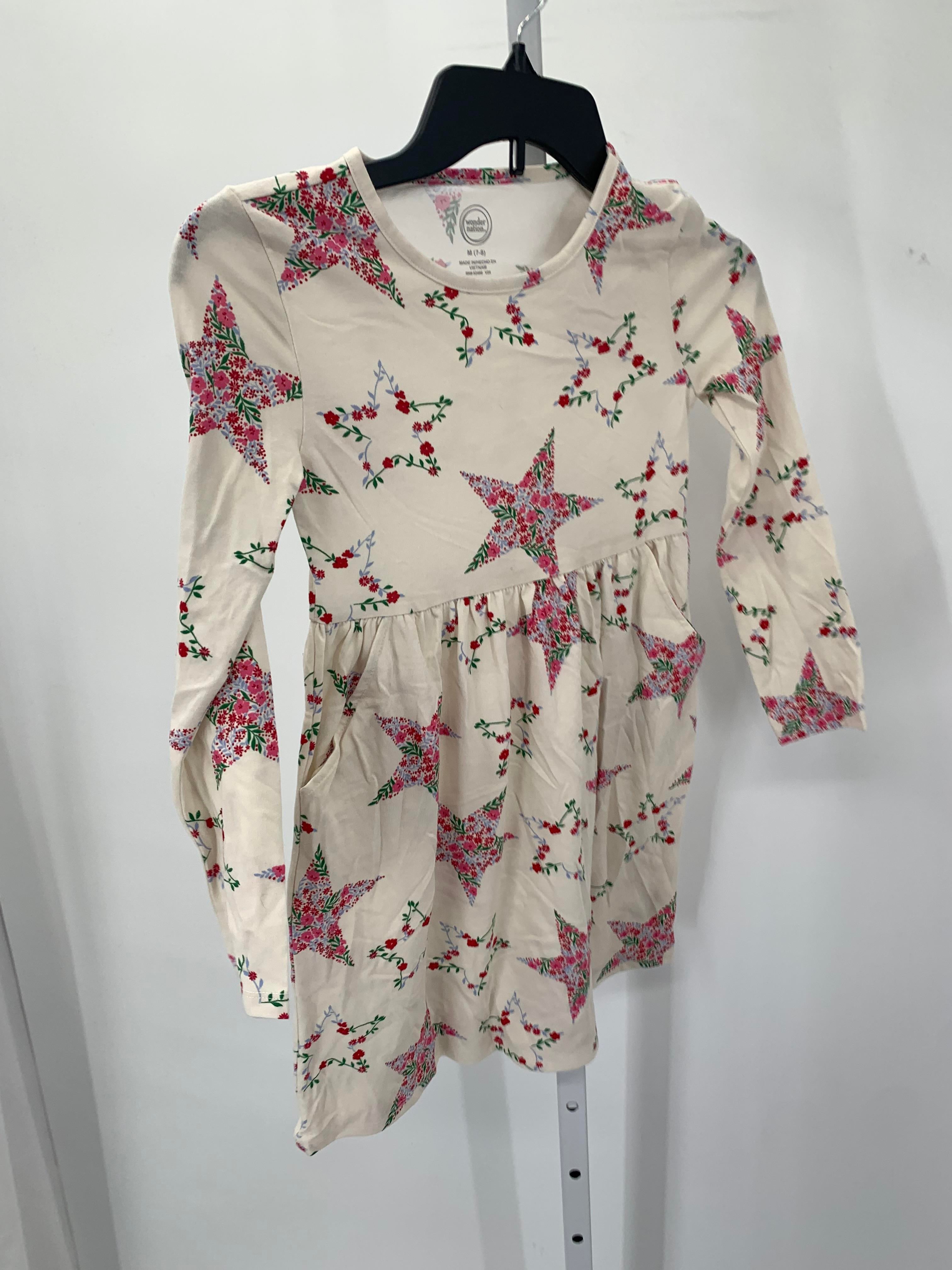 Wonder Nation Size 7-8 Girls Long Sleeve Dress