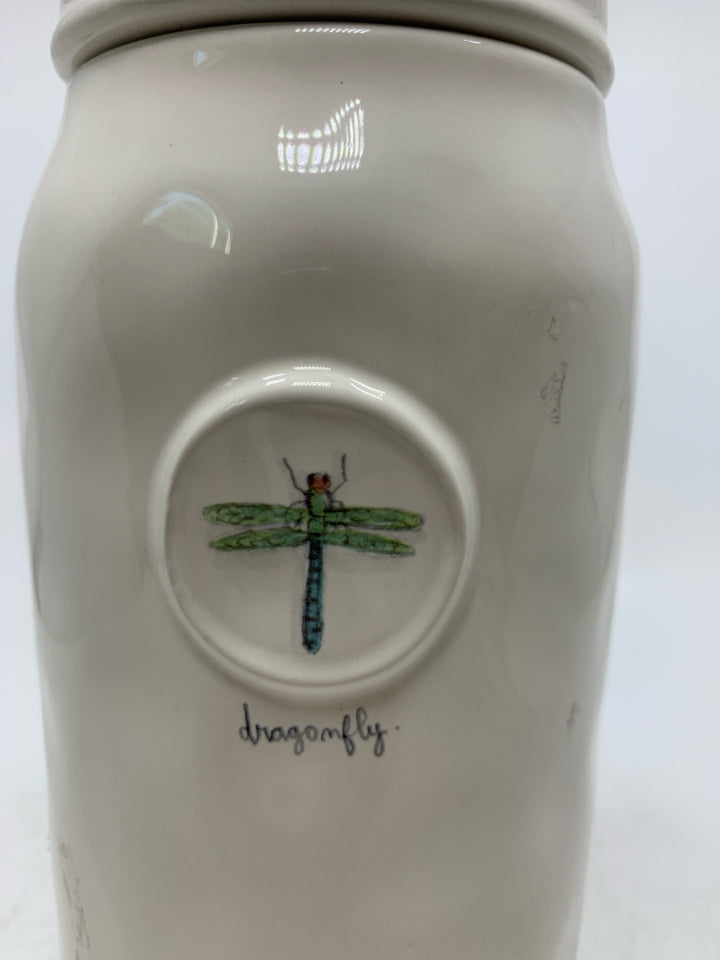 DRAGONFLY TALL CANISTER.