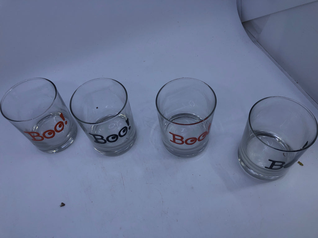 4 BLACK + ORANGE BOO GLASSES.