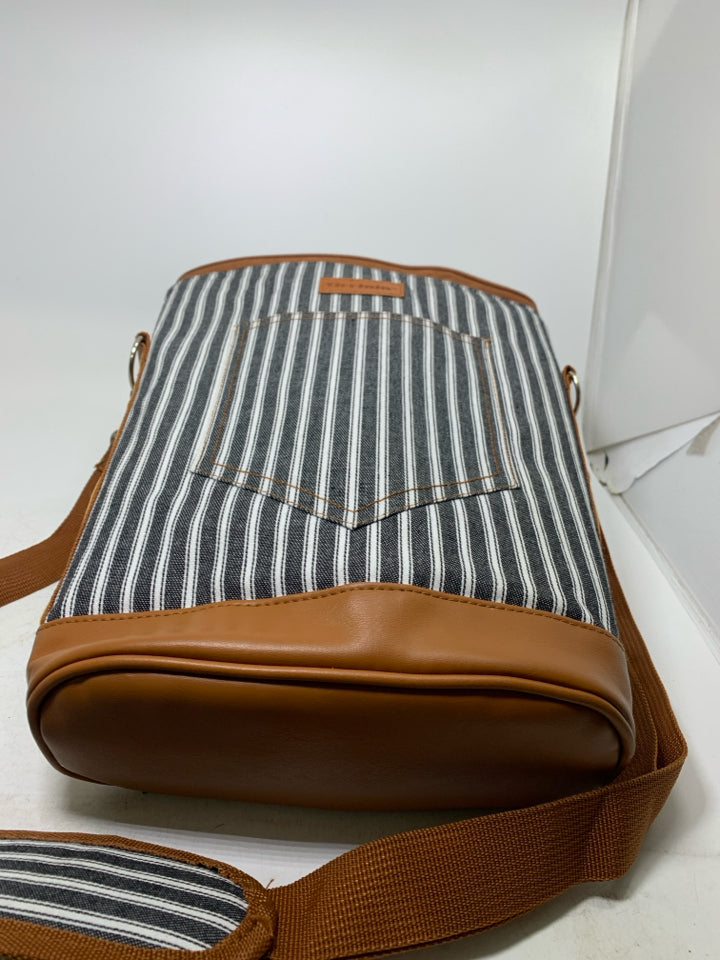 STRIPED TIRRINIA 4 BOTTLE WINE COOLER BAG.