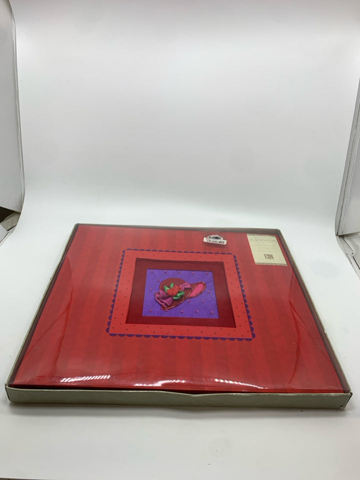 RED HAT SCRAPBOOK IN BOX.