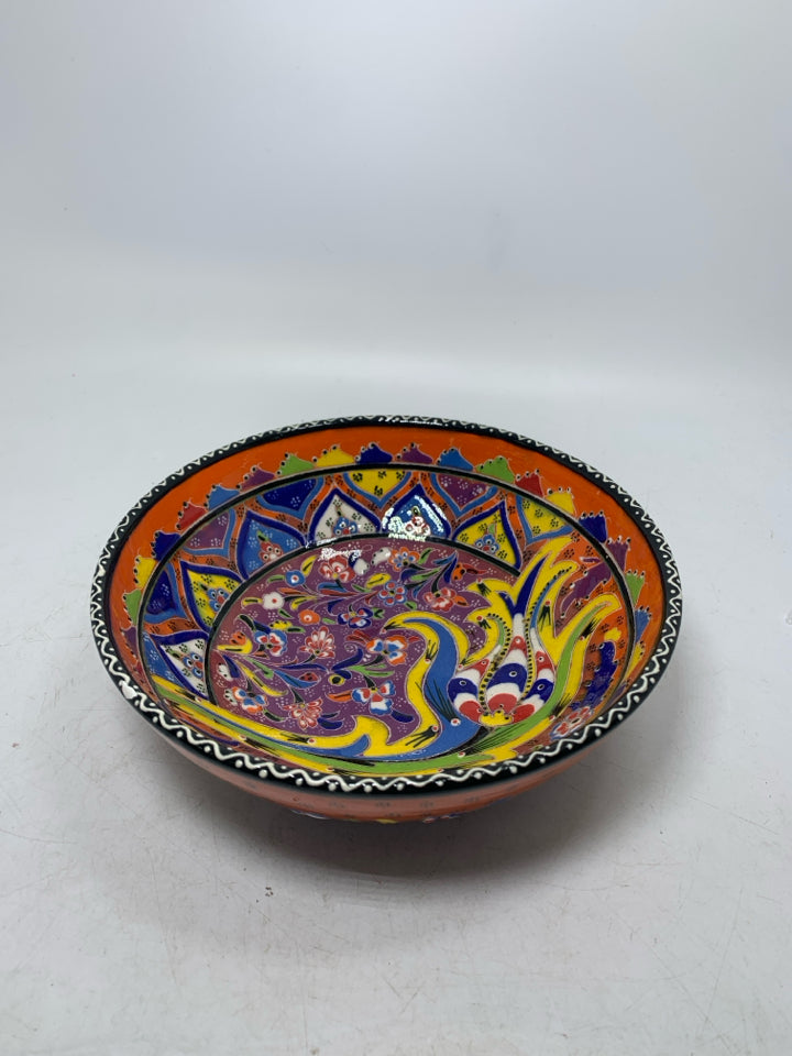 HAND PAINTED COLORFUL BOWL.