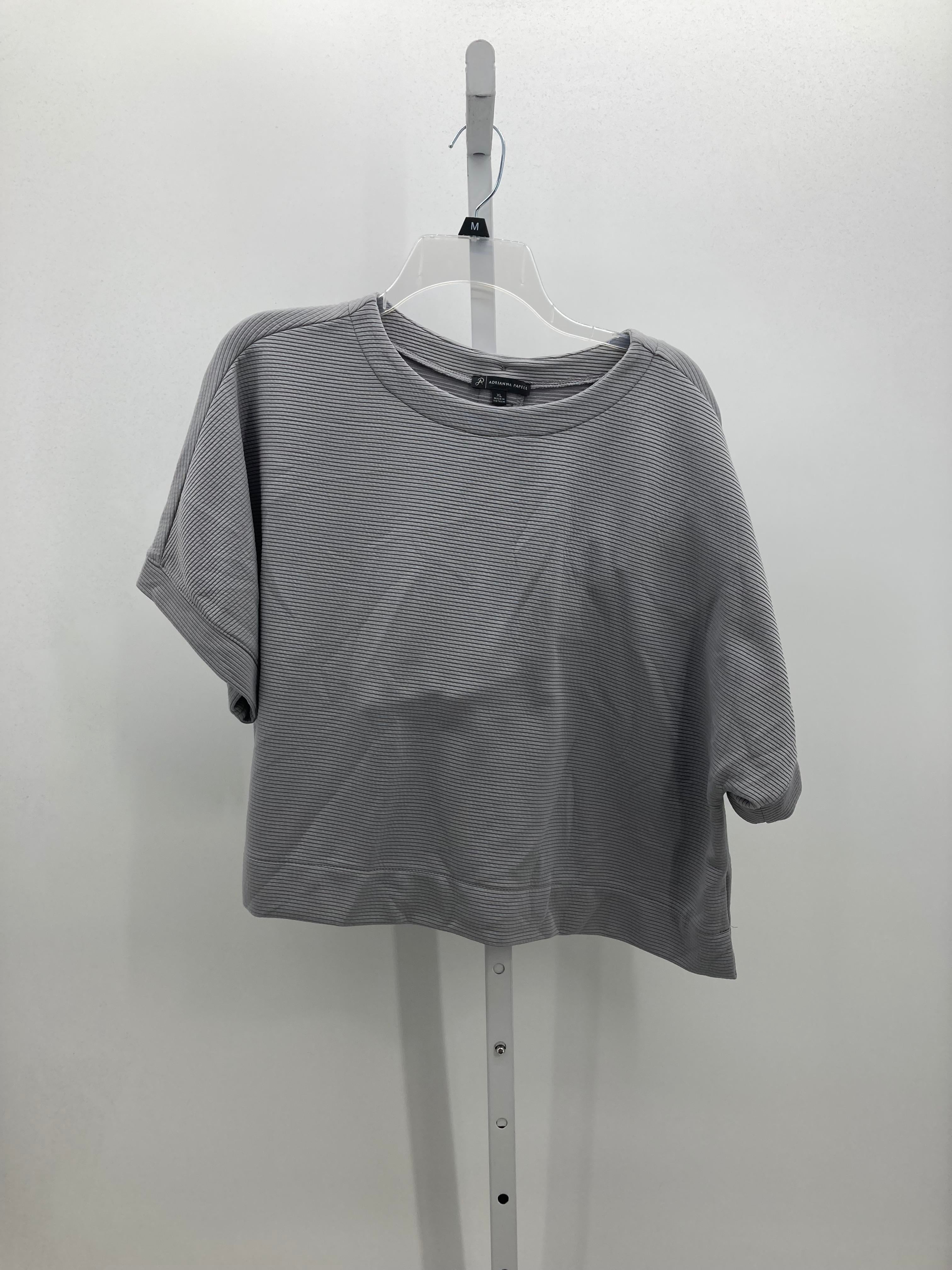 Adrianna Papell Size Extra Large Misses Short Sleeve Shirt