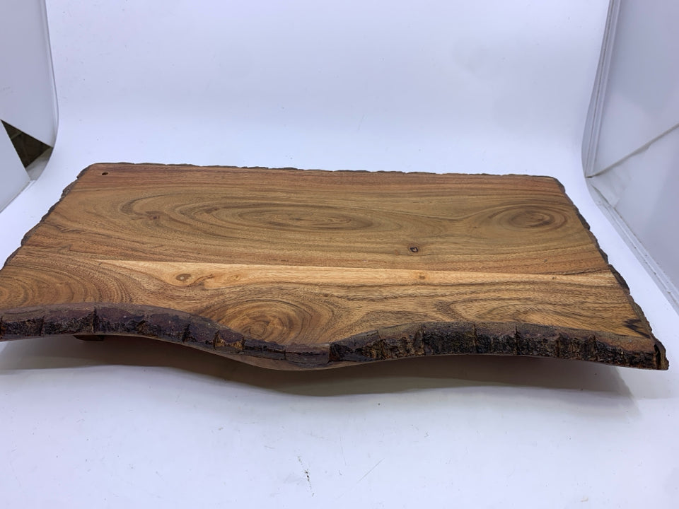 WOOD CUTTING/ SERVING BOARD W LIVE EDGE.