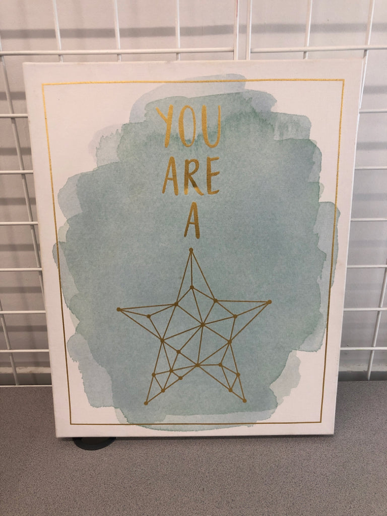 YOU ARE A STAR CANVAS WALL ART.