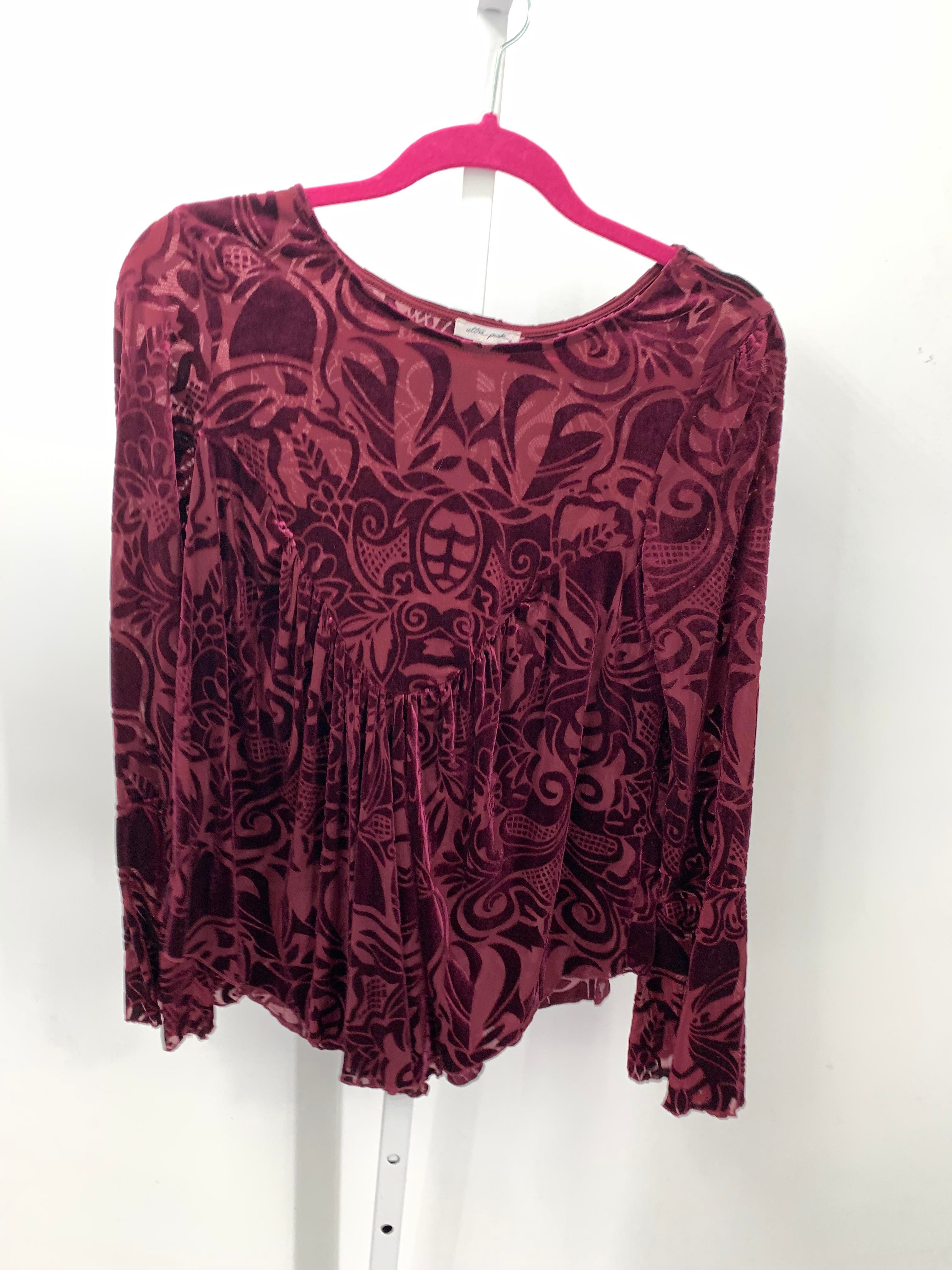 Ultra Pink Size Small Juniors Long Sleeve Shirt