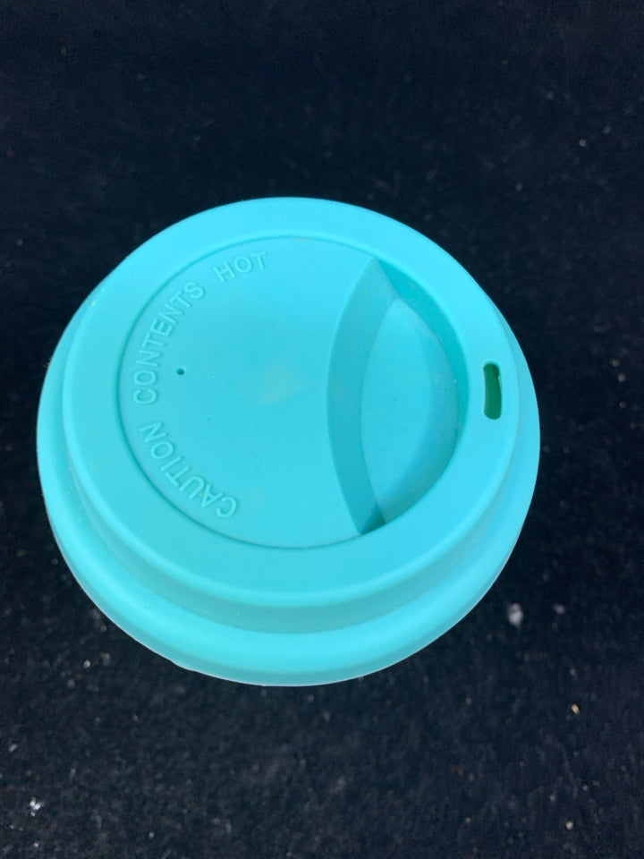 TEAL HAPPILY EVER AFTER TRAVEL MUG.