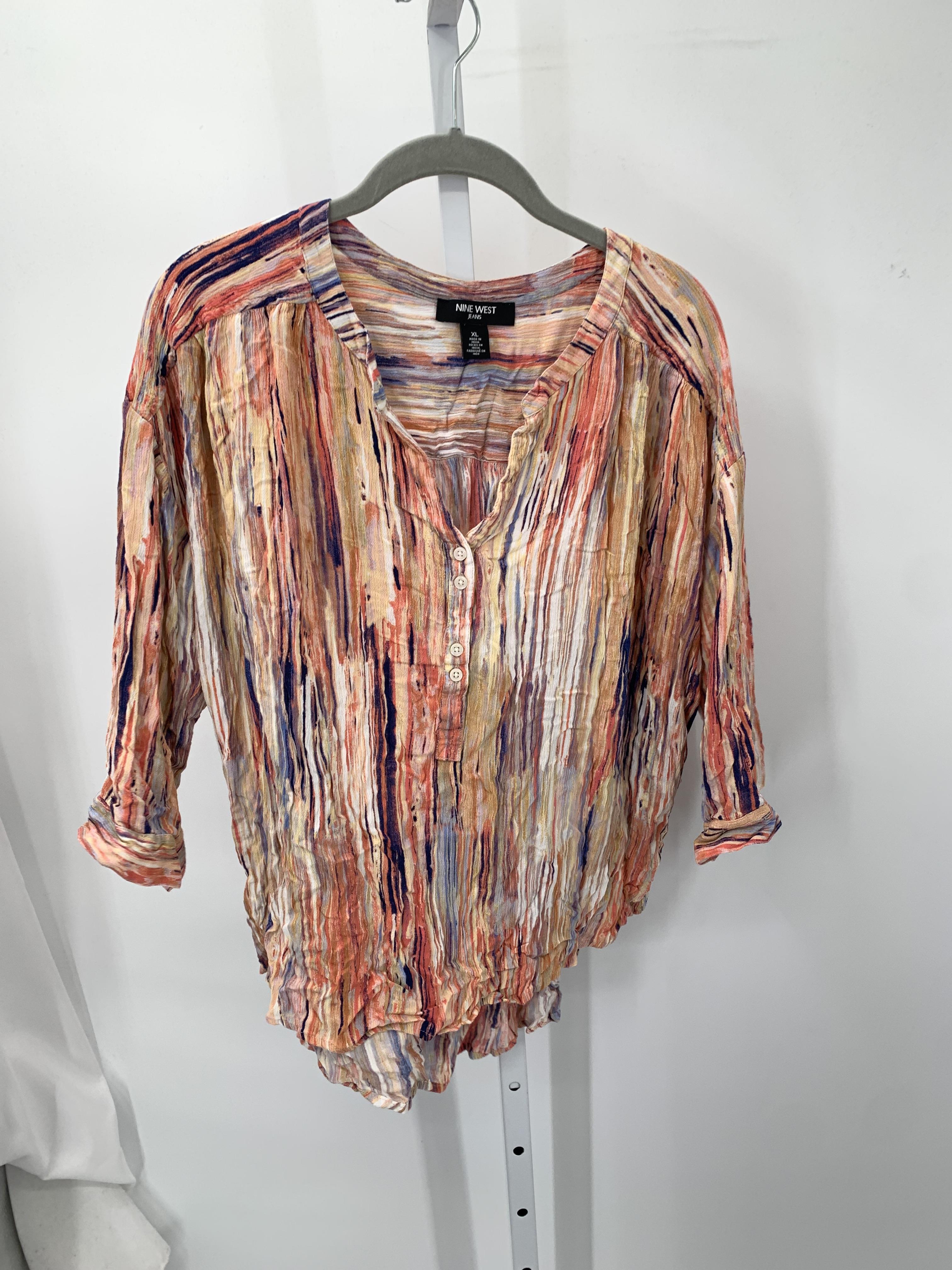 Nine West Size Extra Large Misses 3/4 Sleeve Shirt
