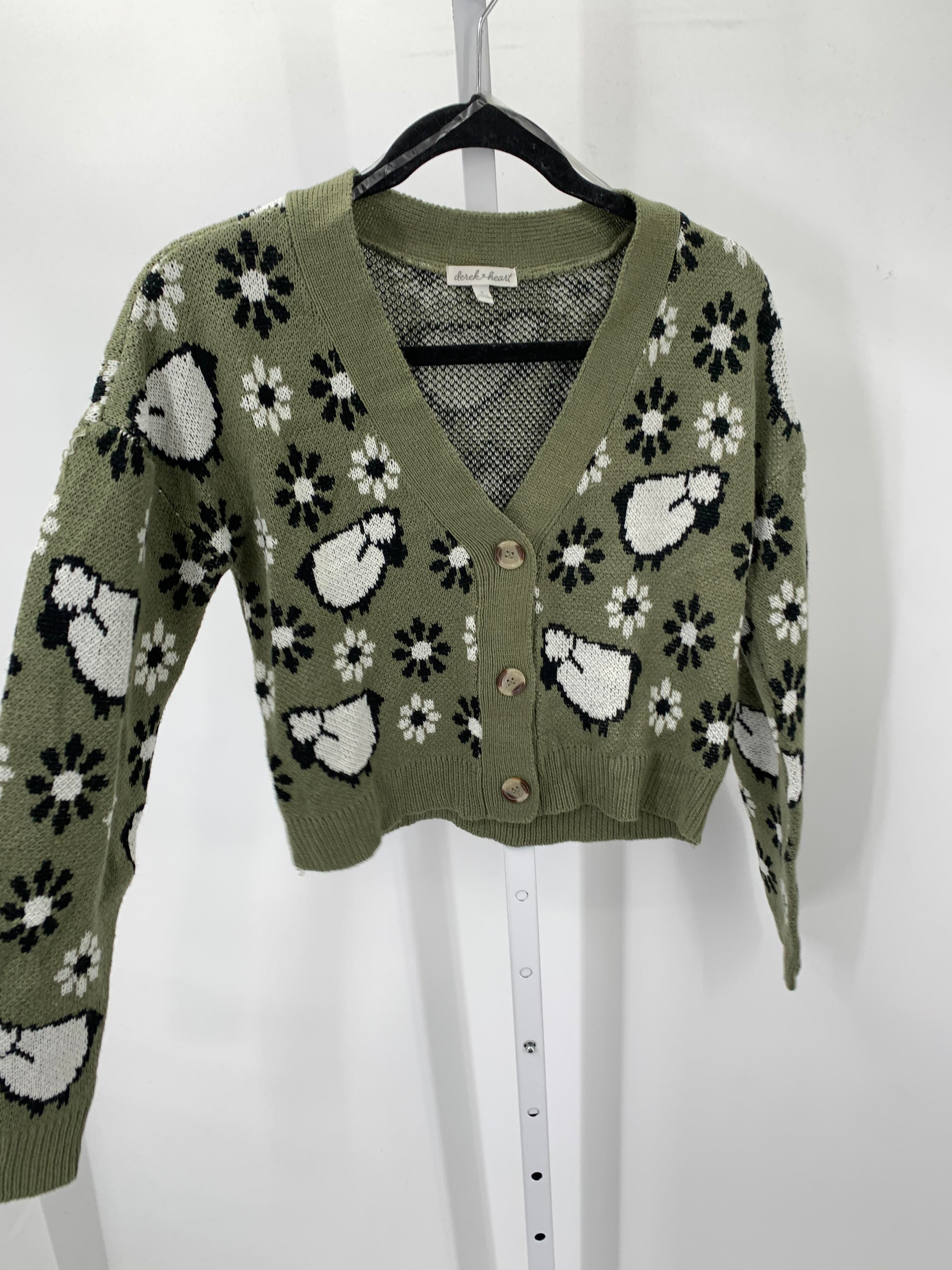 Derek Heart Size Medium Juniors Long Sleeve Sweater