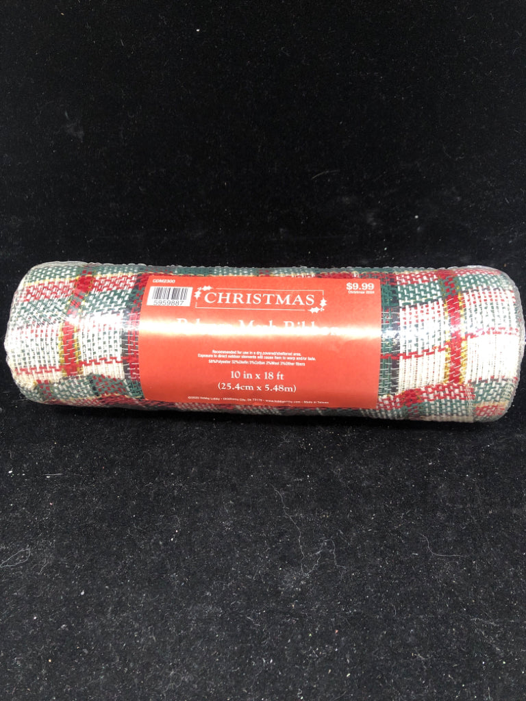 NIP PLAID MESH RIBBON.