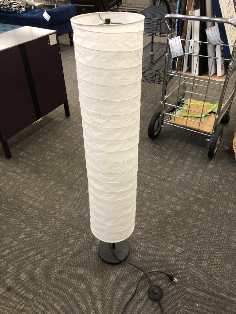 FLOOR LAMP WITH PAPER SHADE.