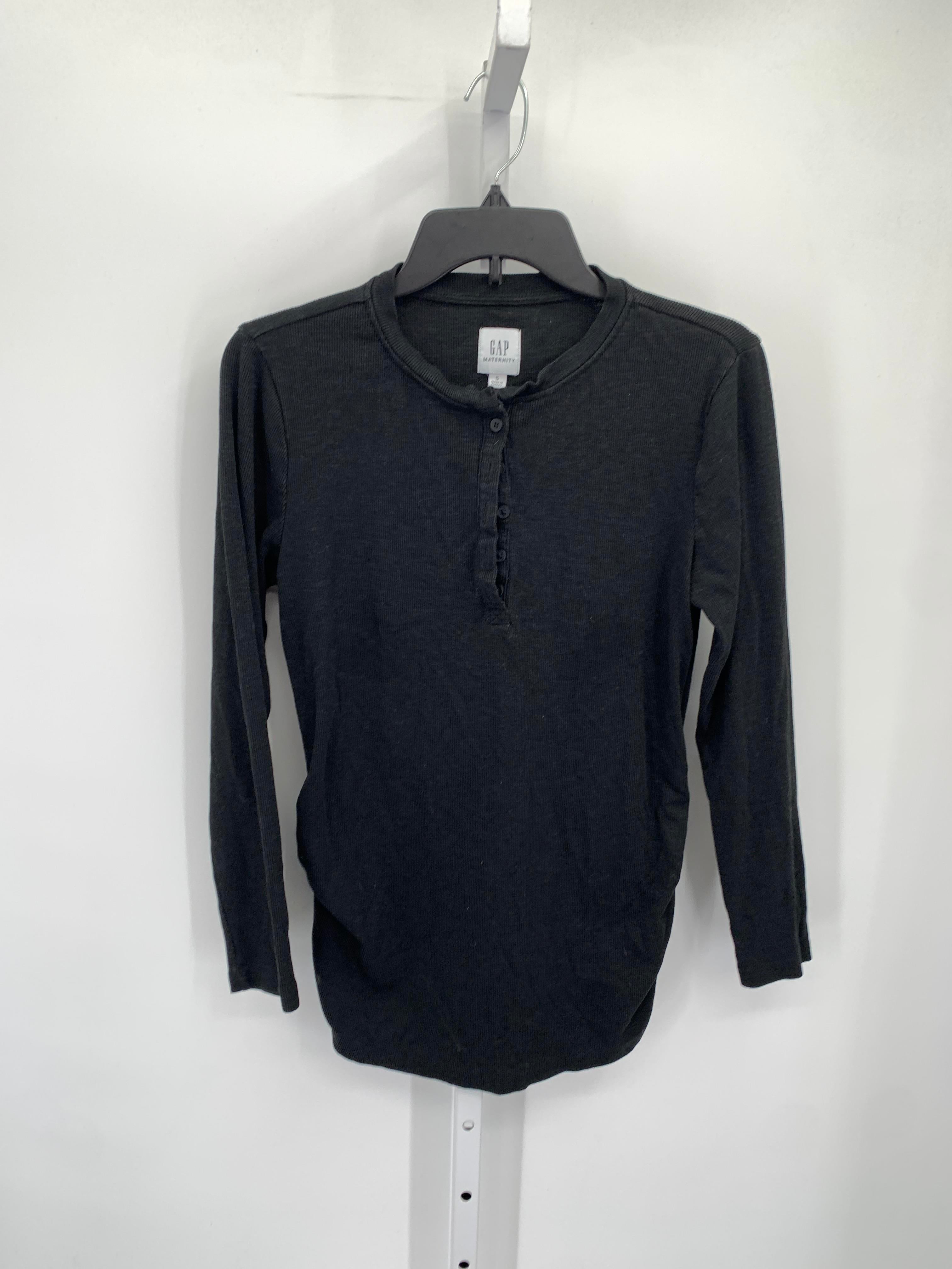 Gap Black Size Small Maternity Long Sleeve Shirt