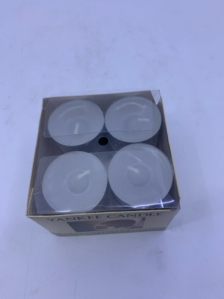NIP 12 UNSCENTED TEA LIGHTS YANKEE CANDLE.