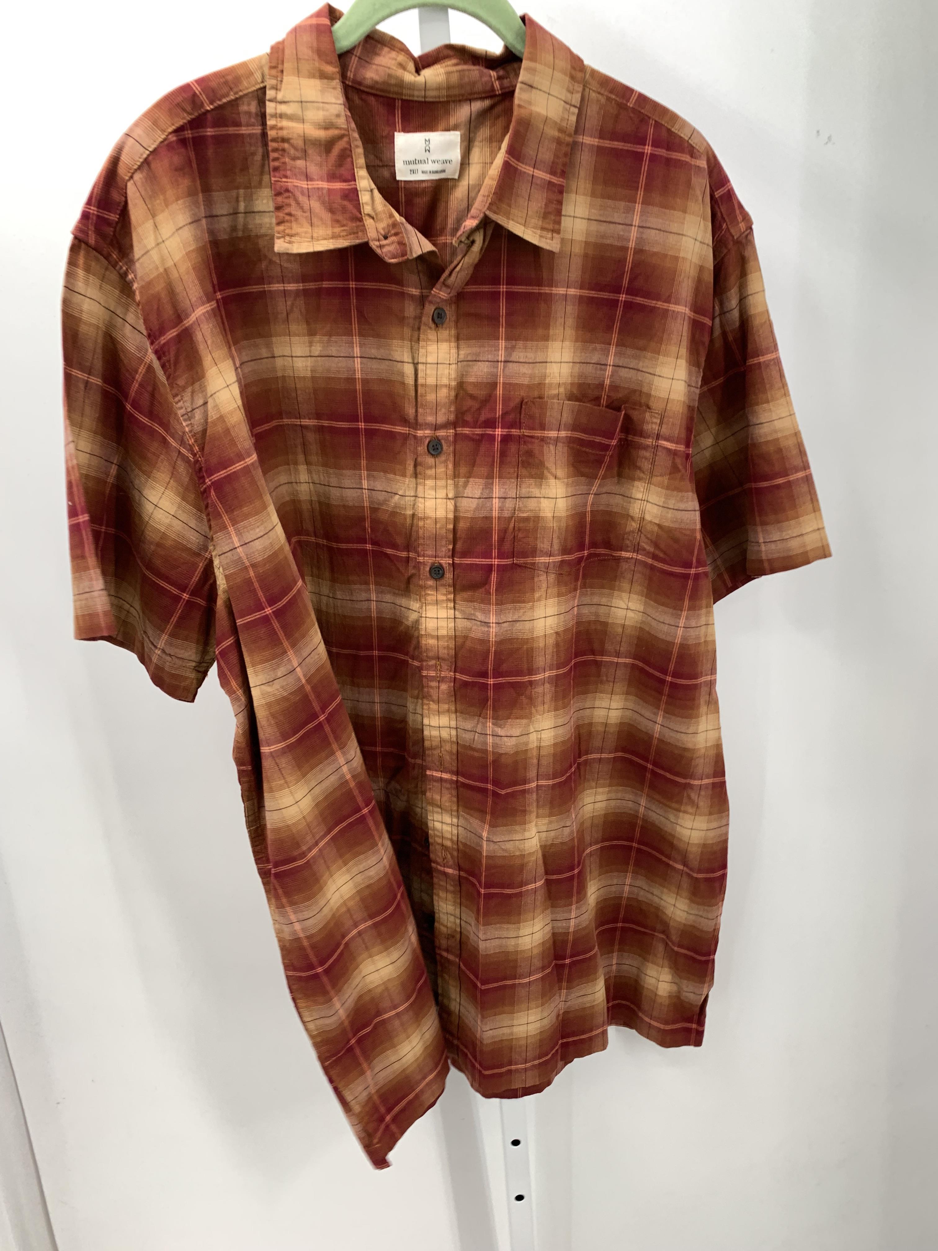 TALL RED PLAID BTN DOWN.