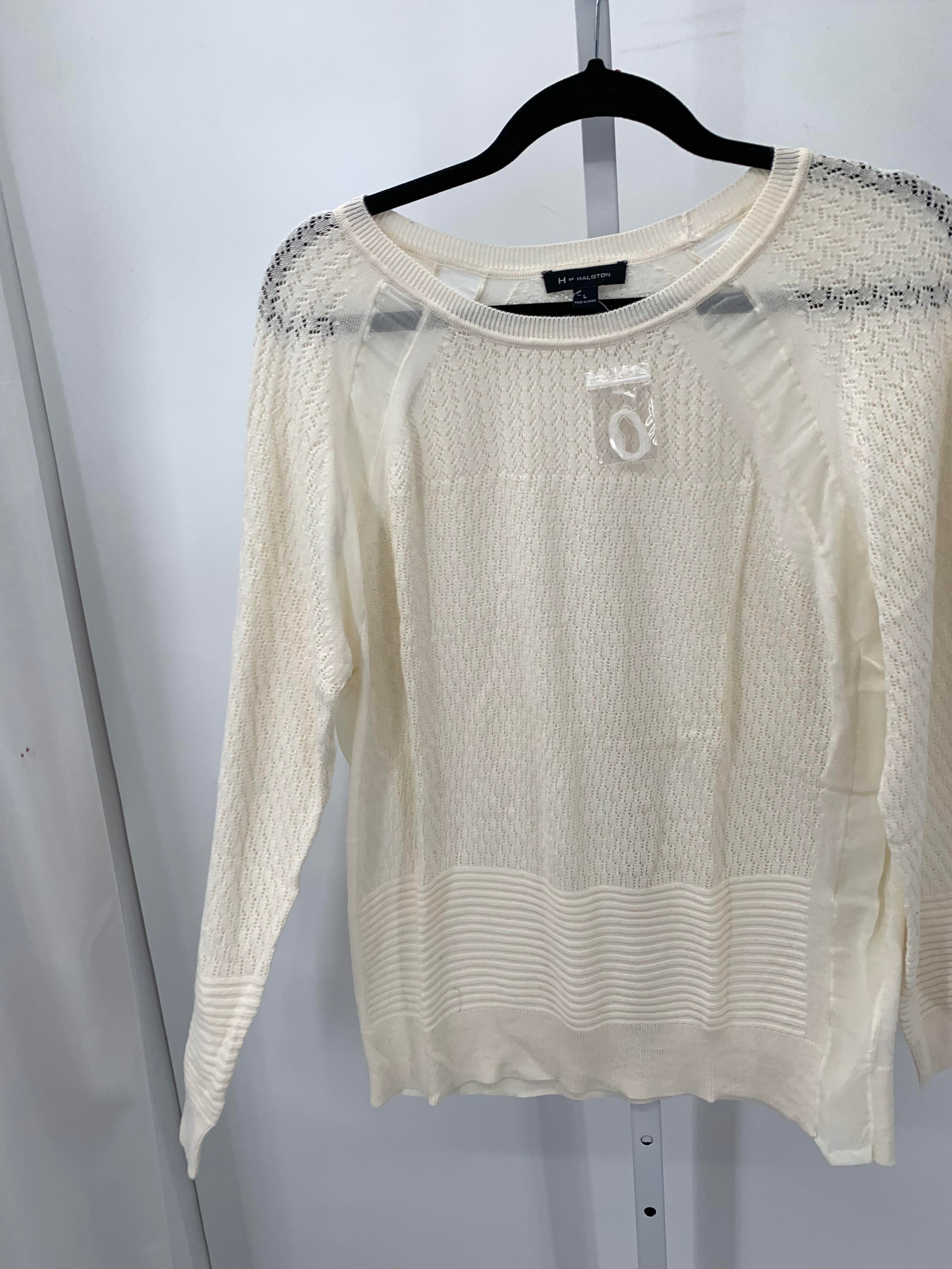 Halston Size Large Misses Long Slv Sweater