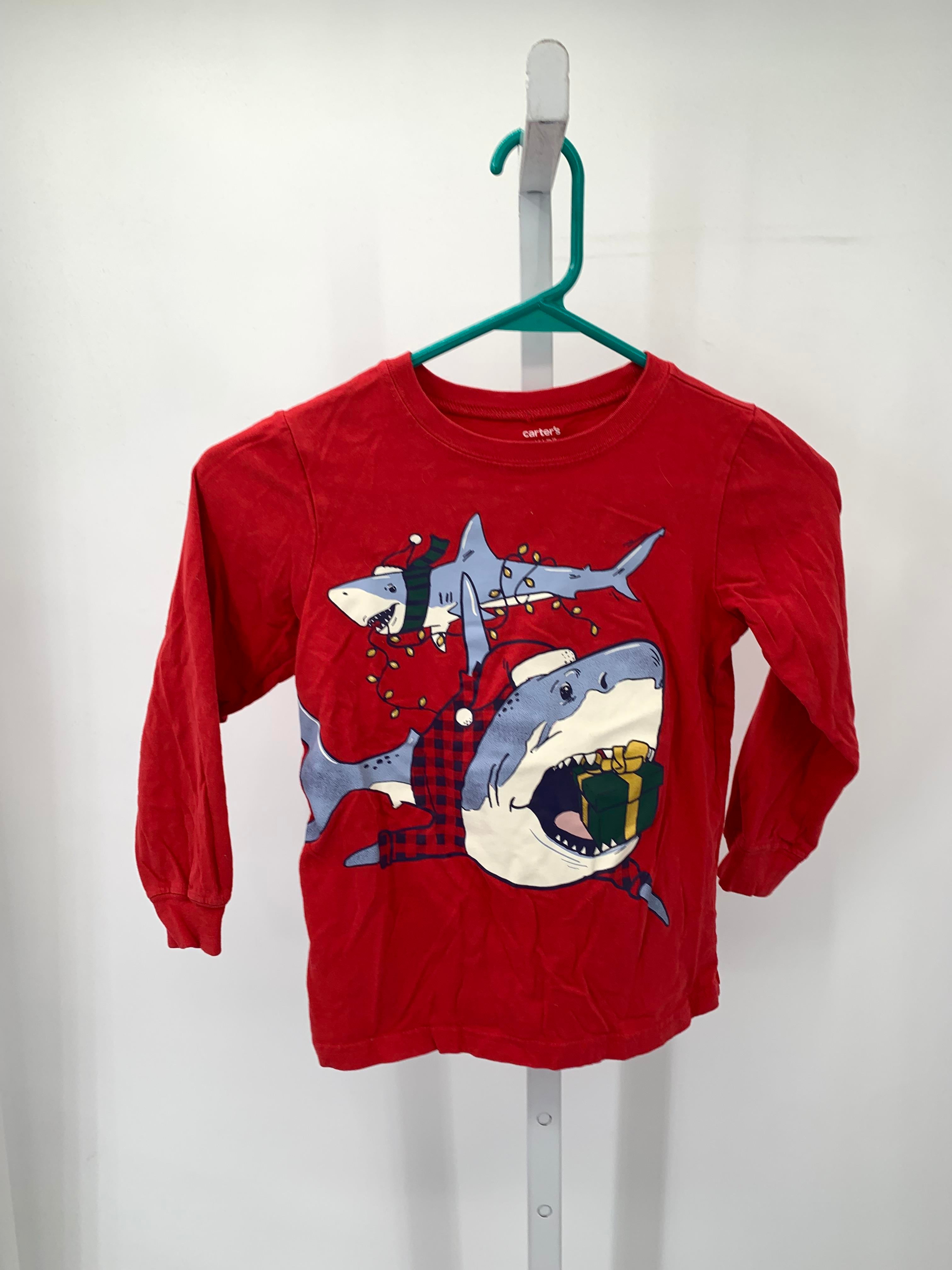 LONG SLV SHIRT XMAS SHARKS