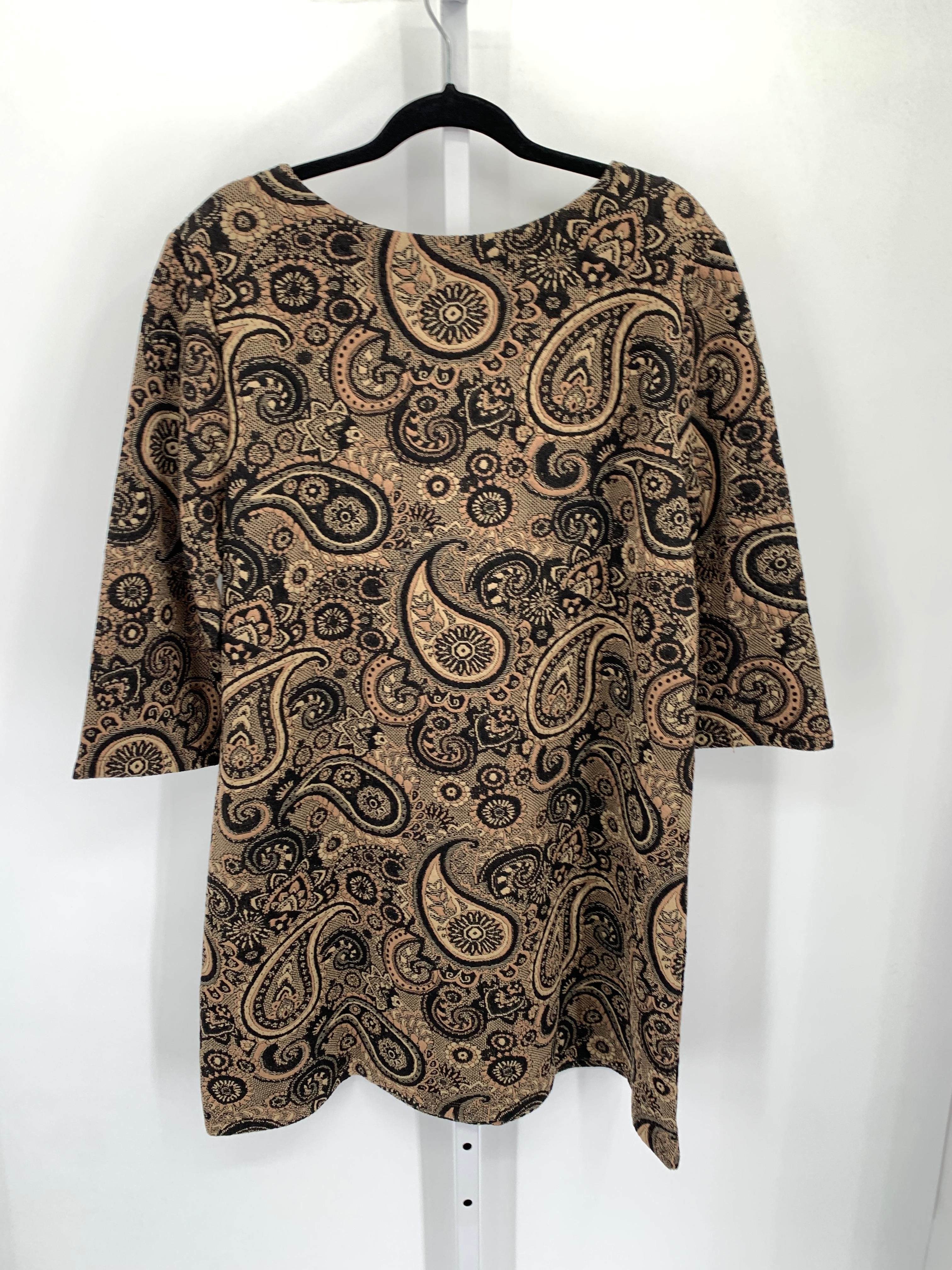 North Style Size 1X Womens Long Sleeve Dress