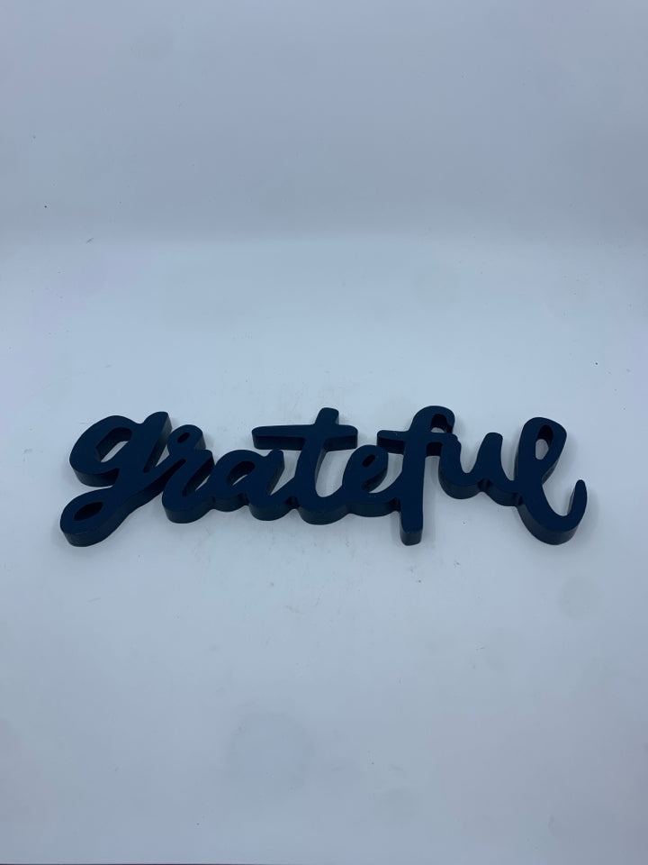 NAVY BLUE GRATEFUL SIGN.